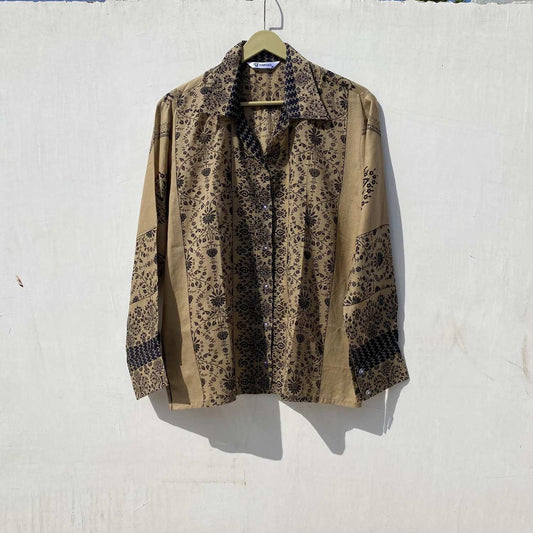 Mitti Black Art Mul Women Shirt - KJ10041
