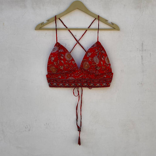 Red Butti Removable Pads Bra - KJ10223