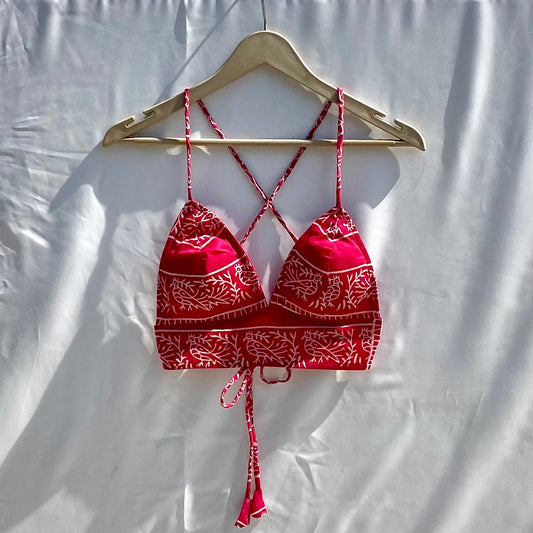 Pink Floral Bralette -(( Clearance Sale ))