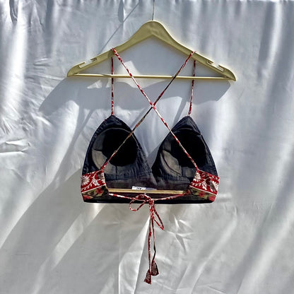 Black Floral Bralette -(( Clearance Sale ))