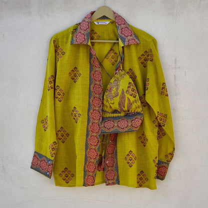 Parrot Green Shirt and Bra Combo - KJ10220