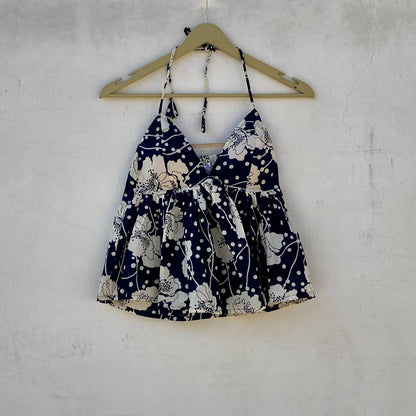 Black Floral Tree Removable Pads Top - KJ10289