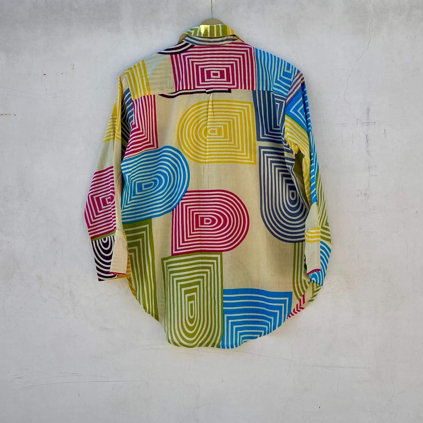 Multicolor Double Abstract Women Shirt - KJ10243