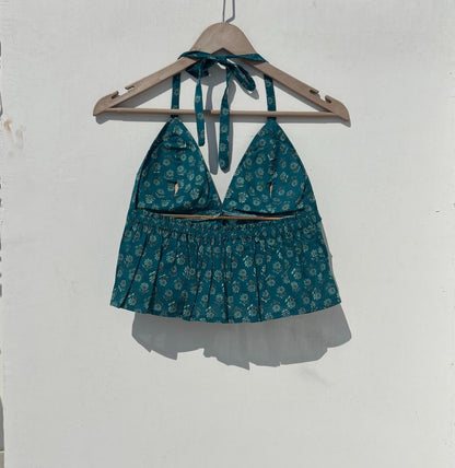 Rama Green Butti Cotton Top - KJ0869