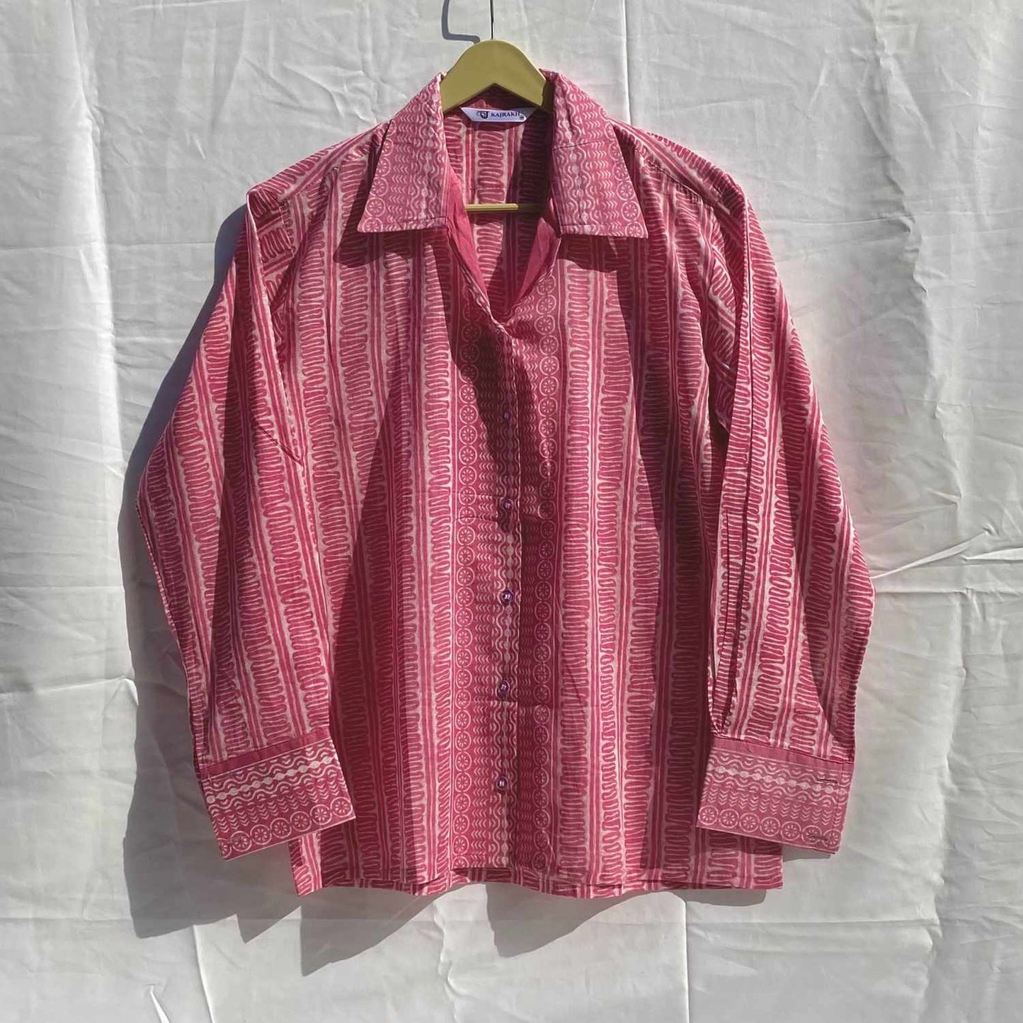 Pink Abstract Mul Women Shirt - KJ10252