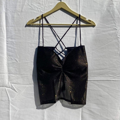 Black Shimmery Lump Top  - KJ10295