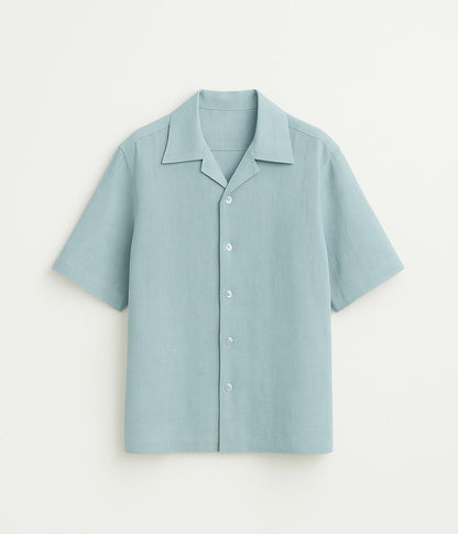 Light Blue Mul Oversized Shirt – Pure Cotton | Light, Breathable, Easy Care - AA10124